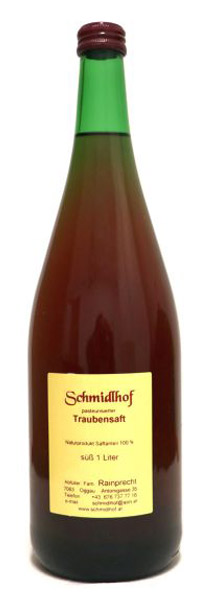 Flasche Traubensaft rot